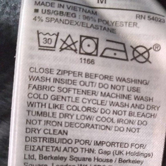 Gap Fit Lined Reflective Hoodie Sweatshirt Thumb - Picture 12 of 12